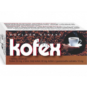 Naturvita Kofex přírodní kofein + guarana doplněk stravy, stimuluje nervovou soustavu a podporuje tvorbu energie 80 tablet
