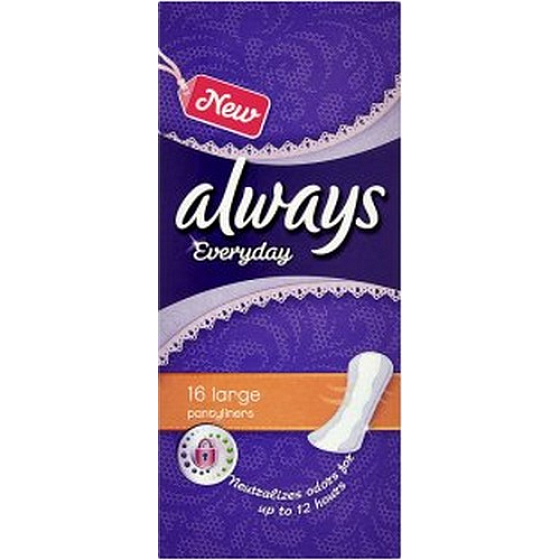 Always Everyday Pantyliners Large intimní vložky 16 kusů