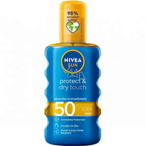 Nivea Sun Protect & Dry Touch OF50 neviditelný sprej na opalování 200 ml