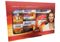 Astrid Bioretinol denní krém proti vráskám 50 ml + noční krém proti vráskám 50 ml + sérum proti vráskám 30 ml + zpevňující a revitalizační pleťová maska 20 ml, kosmetická sada pro ženy