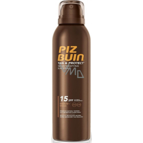 Piz Buin Tan & Protect Tan Intensifying SPF15 sprej na opalování urychlující přirozený proces opálení 150 ml