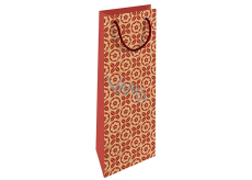 Nekupto Dárková kraftová taška na láhev 15 x 40 cm Červený folklór