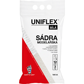 Uniflex sádra bílá, modelářská, 3 kg Uniflex sádra bílá, modelářská, 3 kg