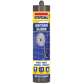 Soudal sanitární silikon, transparentní, 280 ml