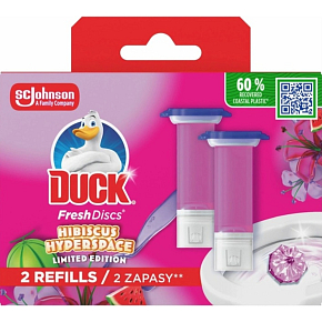 Duck Fresh Discs Hibiscus Hyperspace WC blok s vůní ibišku a melounu náhradní náplň 2x36 ml Duck Fresh Discs Hibiscus Hyperspace WC blok s vůní ibišku a melounu náhradní náplň 2x36 ml