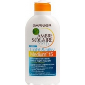 Garnier Ambre Solaire Light & silky SPF15 mléko na opalování 200 ml