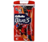 Gillette Blue 3 Special Edition holítka červené 3břity pro muže 6 kusů