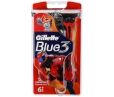 Gillette Blue 3 Special Edition holítka červené 3břity pro muže 6 kusů