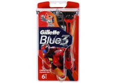 Gillette Blue 3 Special Edition holítka červené 3břity pro muže 6 kusů