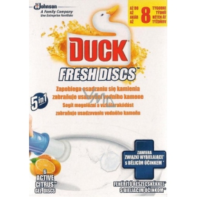 Duck Fresh Discs Active Citrus WC gel pro hygienickou čistotu a svěžest toalety 36 ml