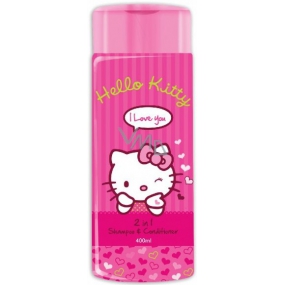 Hello Kitty Vůně maliny 2v1 šampon s kondicionérem pro děti 400 ml