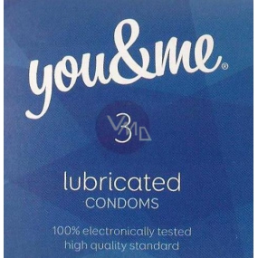 You & Me Lubricated průhledný lubrikovaný kondom 3 kusy