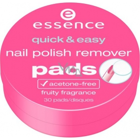 Essence Quick & Easy Nail Polish Remover Pads odlakovací tampóny na nehty 30 kusů