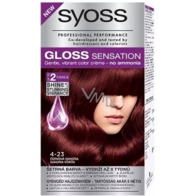 Syoss Gloss Sensation Šetrná barva na vlasy bez amoniaku 4-23 Červená sangria 115 ml