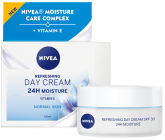 Nivea 24h Moisture zvláčňující osvěžující denní krém pro normální až smíšenou pleť 50 ml