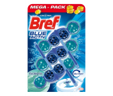 Bref Blue Aktiv Eucalyptus WC blok pro hygienickou čistotu a svěžest Vaší toalety, obarvuje vodu do modrého odstínu 3 x 50 g