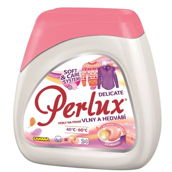 Perlux Delicate prací perly na praní tkanin z vlny, hedvábí a jemných materiálů 24 kusů