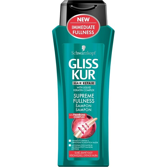 Gliss Kur Supreme Fullness šampon pro slabé a jemné vlasy 250 ml