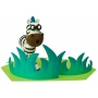 Jumping Clay Savana - Zebra samoschnoucí modelovací hmota 51 g + papírová maketa + tvořítko 5+