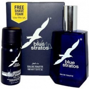 Blue Stratos toaletní voda 100 ml + pěna na holení 45 ml, kosmetická sada pro muže
