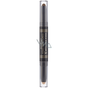 Max Factor Contouring Stick Eyeshadow 2v1 krémové oční stíny v tužce odstín odstín 02 Warm Taupe & Amber Brown 15 g