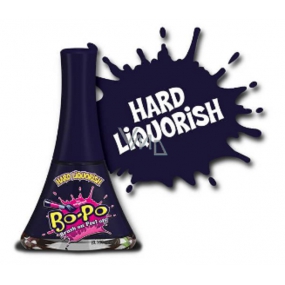 Bo-Po Lak na nehty slupovací černý s vůní Hard Liquorish pro děti 5,5 ml