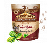 Carnilove Dog Pouch Paté Zvěřina s lístky jahod bezobilné kapsičky pro dospělé psy 300 g
