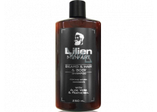 Lilien Men-Art Beard & Hair & Body Shampoo Black šampon na vousy, vlasy a tělo s Aloe Vera a Panthenolem 250 ml