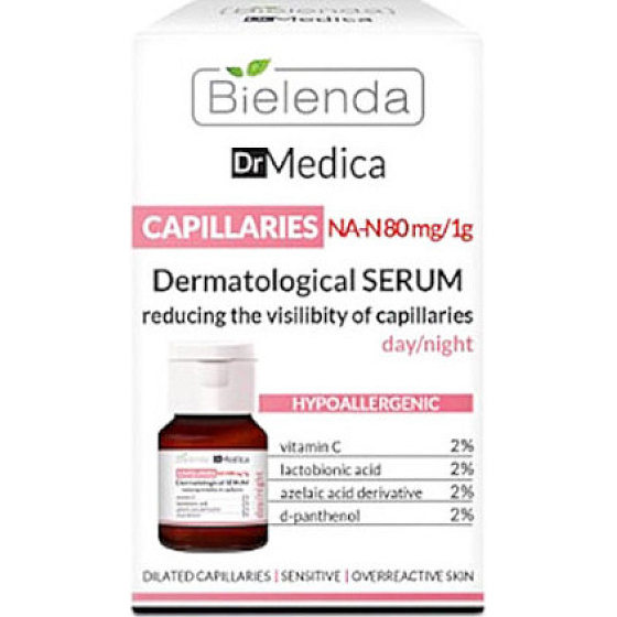 Bielenda Dr. Medica Capillaries dermatologické pleťové sérum na zarudlou pleť denní/noční 30 ml