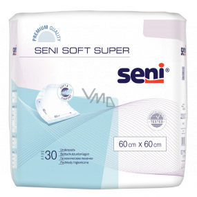 Seni Soft Super hygienické absorpční podložky 4 kapky, 60 x 60 cm 30 kusů