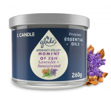 Glade Aromatherapy Moment of Zen Lavender + Sandalwood vonná velká svíčka ve skle, doba hoření 60 h 260 g