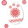 Samolepky na vajíčka velikonoční gelové cibulový vzor červený 19 x 9 cm 1 arch