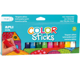 Apli Color Sticks temperové barvy suché mix barev 12 x 10 g, sada