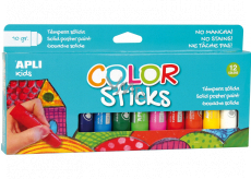 Apli Color Sticks temperové barvy suché mix barev 12 x 10 g, sada