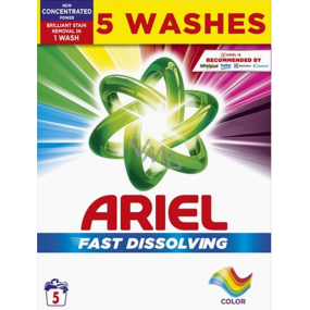 Ariel Fast Dissolving Color prací prášek na barevné prádlo 5 dávek 275 g