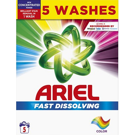 Ariel Fast Dissolving Color prací prášek na barevné prádlo 5 dávek 275 g