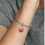 Charm Sterlingové stříbro 925 Marvel The Avengers, Štít Kapitána Ameriky, přívěsek na náramek