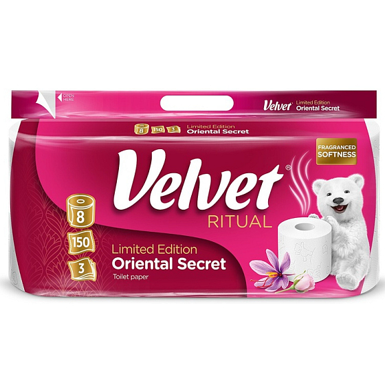 Velvet 3vrstvý toaletní papír 8 rolí