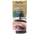 Delia Cosmetics Color Cream barvící krém na obočí s arganovým olejem 1.0 Black 15 ml + 15 ml