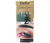 Delia Cosmetics Color Cream barvící krém na obočí s arganovým olejem 1.0 Black 15 ml + 15 ml