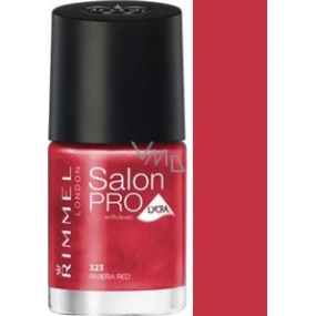 Rimmel London Salon Pro Lycra lak na nehty 323 Riviera Red 12 ml