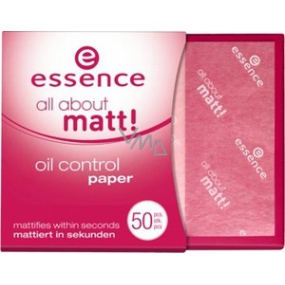 Essence All About Matt! Oil Control Paper papírky proti mastnotě 50 kusů