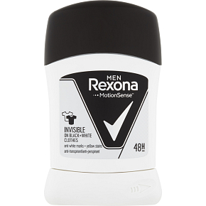 Rexona Men tuhý antiperspirant Invisible Black + White, 50 ml Rexona Men tuhý antiperspirant Invisible Black + White, 50 ml