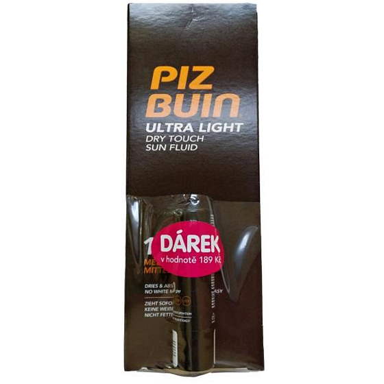 Piz Buin Ultra Light SPF15 ultra lehký hydratační fluid na opalování 150 ml + SPF30 balzám na rty 4,9 g, duopack