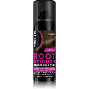 Syoss Root Retouch sprej pro dočasné zakrytí odrostů Tmavě hnědý 120 ml