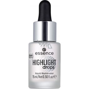 Essence Highlight Drops Liquid Illuminator tekutý rozjasňovač 10 Silver Lining 15 ml