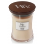 WoodWick White Honey - Bílý med vonná svíčka s dřevěným knotem a víčkem sklo střední 275 g