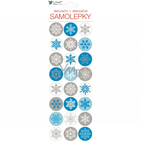 Samolepky vánoční vločky 10 x 31 cm 1 arch