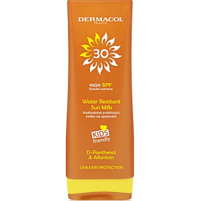 Dermacol Sun Water Resistant SPF30 voděodolné zvláčňující mléko na opalování i pro děti 200 ml