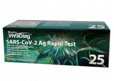 Wellion VivaDiag Rapid SARS-COV-2 AG Antigenní výtěrový test Covid-19 z kraje nosu (i pro děti) 25 kusů